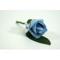 Rose Bud Buttonhole with Pearl Stem - Available in a variety of colours and pack sizes